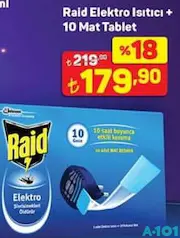 RAİD ELEKTRO ISITICI CİHAZ + 10 MAT TABLET